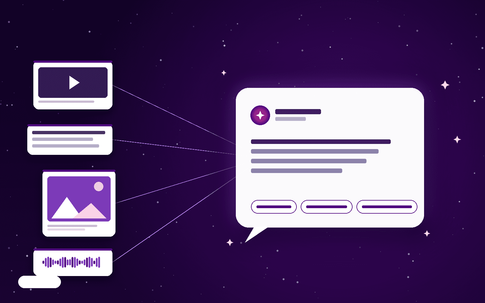 Content folder feeding an AI agent — apps needed content, now agents need content